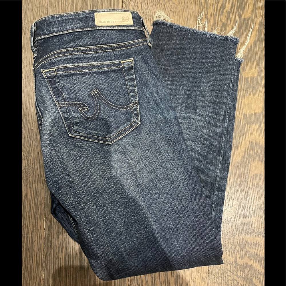AG stilt roll up cropped jeans
